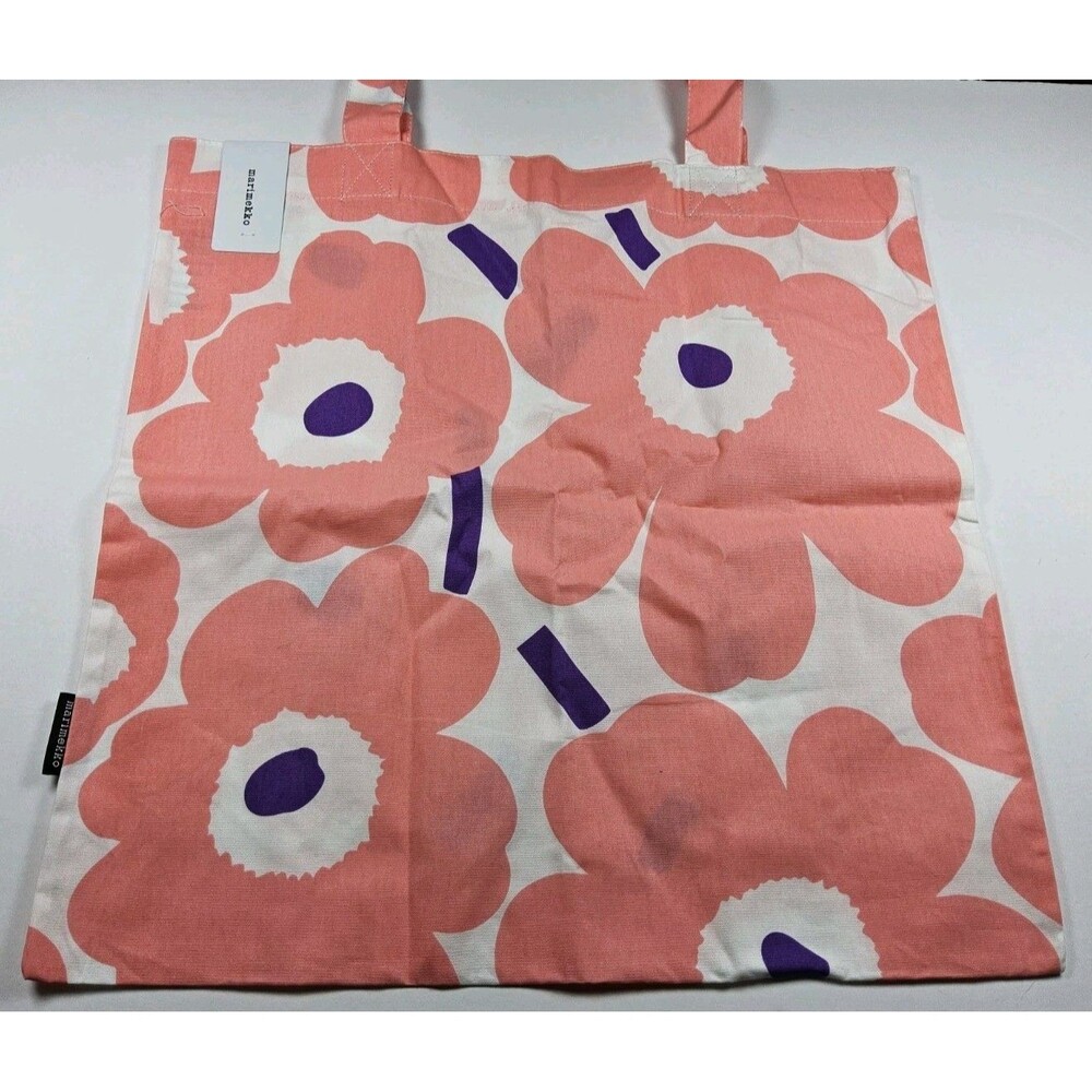 Marimekko Pieni Unikko Kassi Canvas 16" Tote Bag